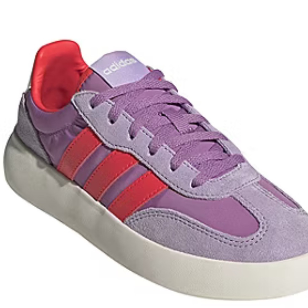 Adidas Barreda Decode Violet and Reddish orange Sneakers. Brand new